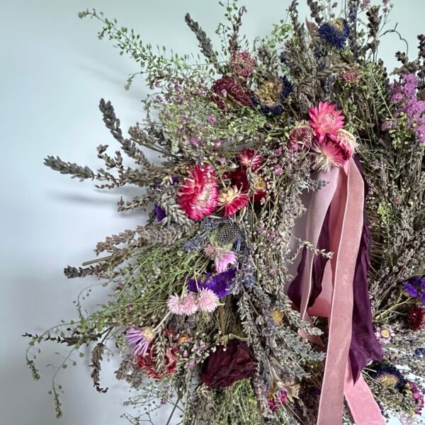 Dried Flower Wreath - Lavender - Image 6