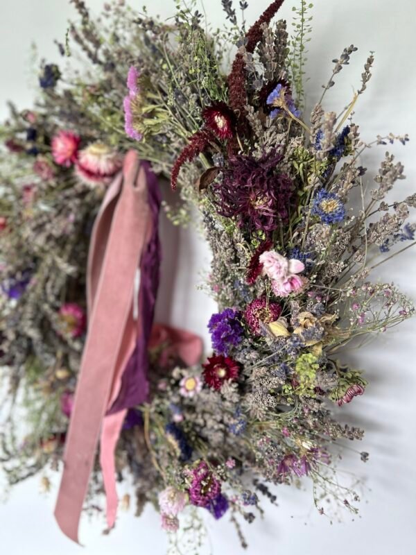 Dried Flower Wreath - Lavender - Image 7
