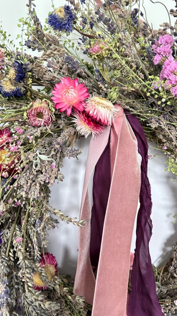 Dried Flower Wreath - Lavender - Image 8