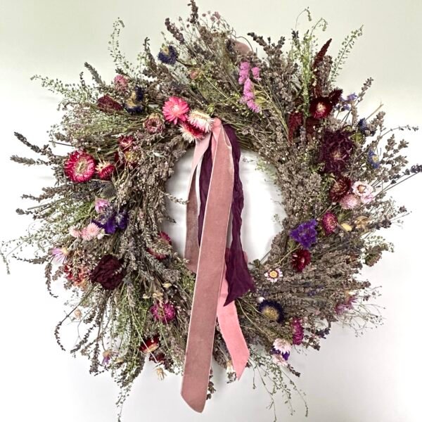 Dried Flower Wreath - Lavender - Image 5