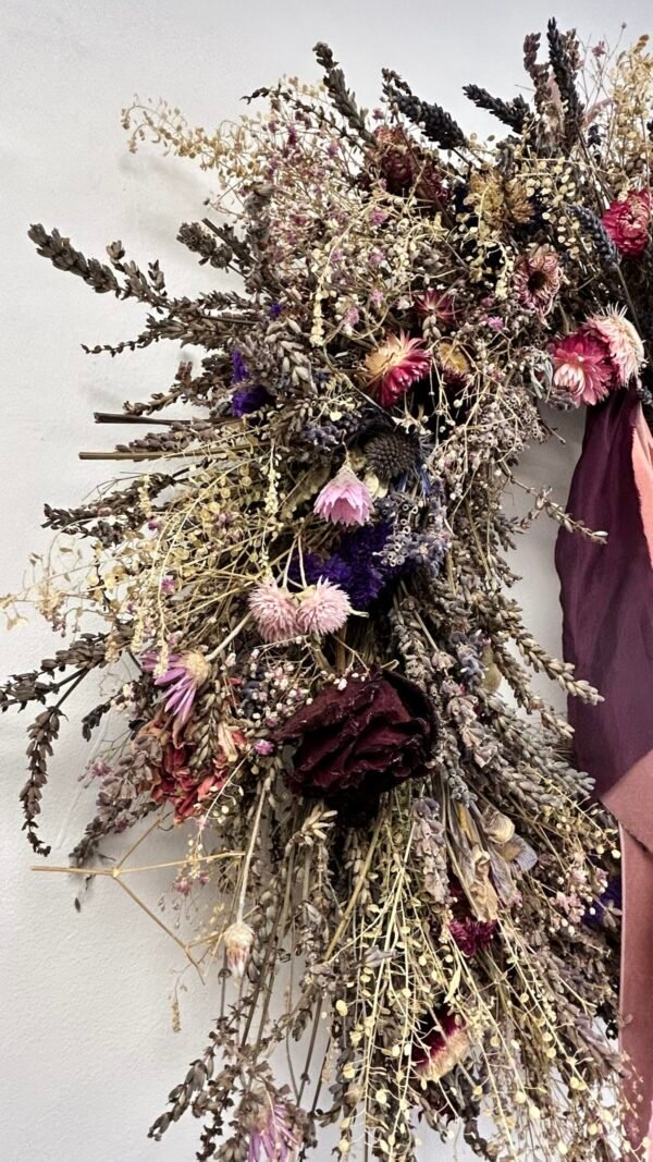 Dried Flower Wreath - Lavender - Image 3
