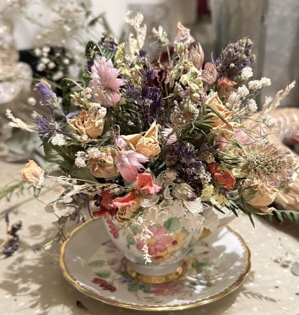 NEW - March Tea and Blooms - Dried Flower Teacup - Image 3