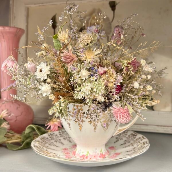 NEW - March Tea and Blooms - Dried Flower Teacup - Image 2