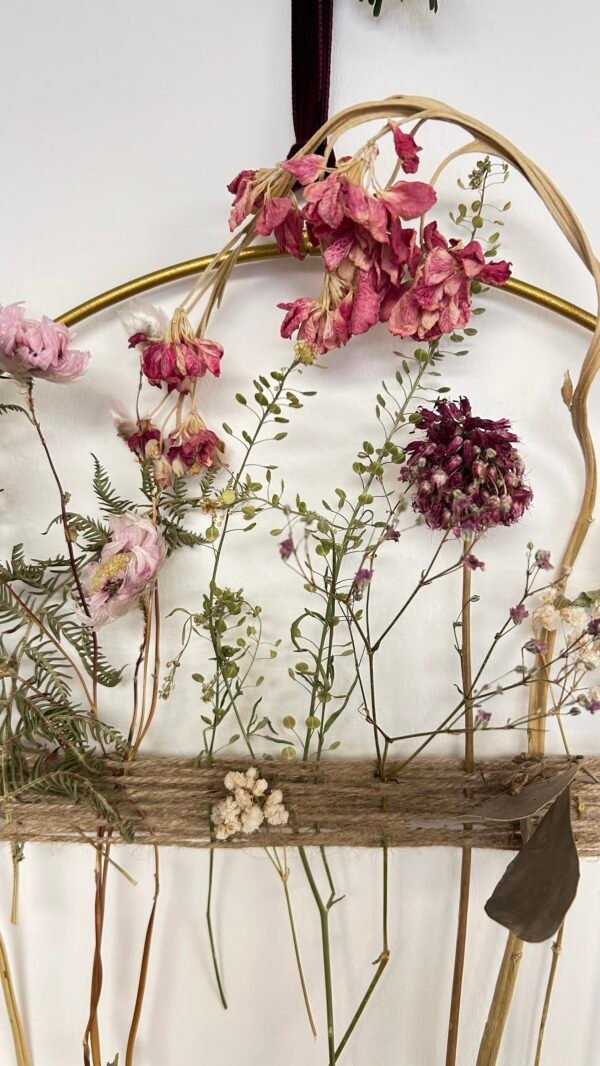 NEW - April Tea and Blooms - Dried Flower Hoop - Image 7